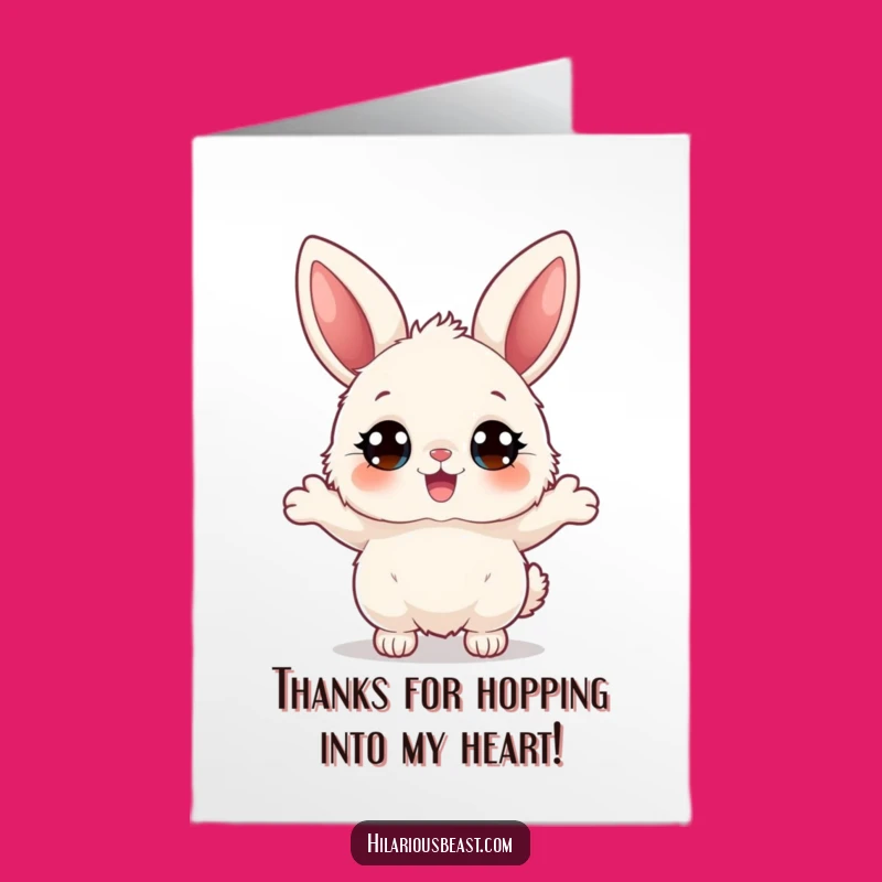 Free Printable Thank You: Bouncing Bunny Joyful Gratitude Downloadable Gift