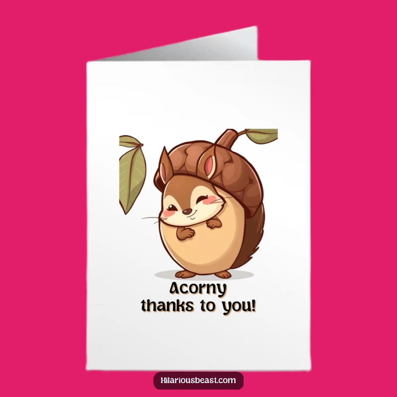 Free Printable Thank You Card: Squirrel's Smirk, a Funny Downloadable Gift for Hidden Thanks