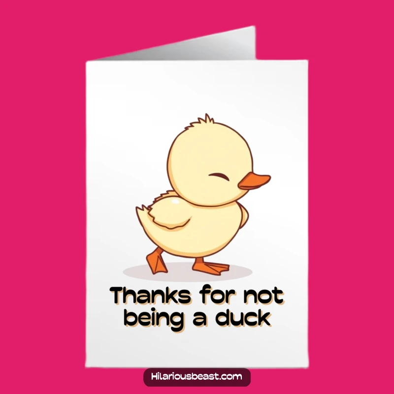 Free Printable Duckling Thank You Card: A Sweet Stumble of Gratitude Downloadable Gift