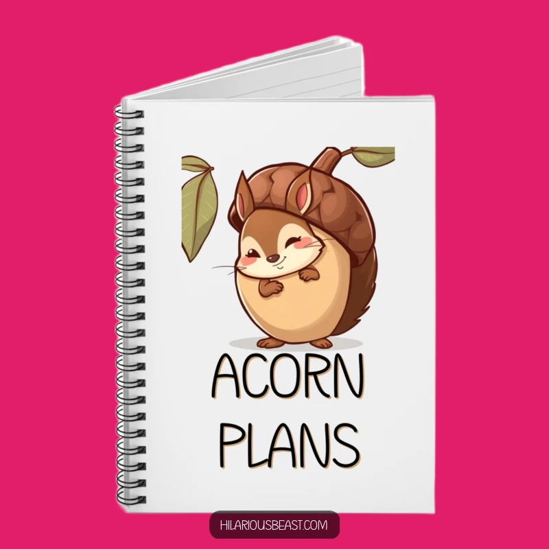 Funny Squirrel Notebook: Shy Acorn Smirker, Ideal Comedic Journal Gift