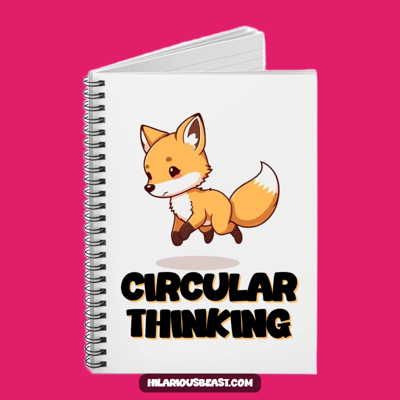 Funny Fox Cub Notebook - Playful Tail Chase Journal, Hilarious Gift for Writers