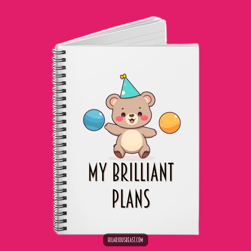 Funny Juggling Bear Cub Notebook - Hilarious Journal for Ideas & Fun