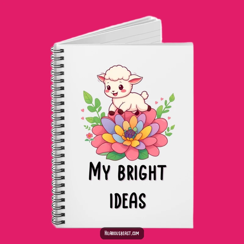 Funny Sheep Cub Notebook - Jot Down Ideas with Cheerful Leaps