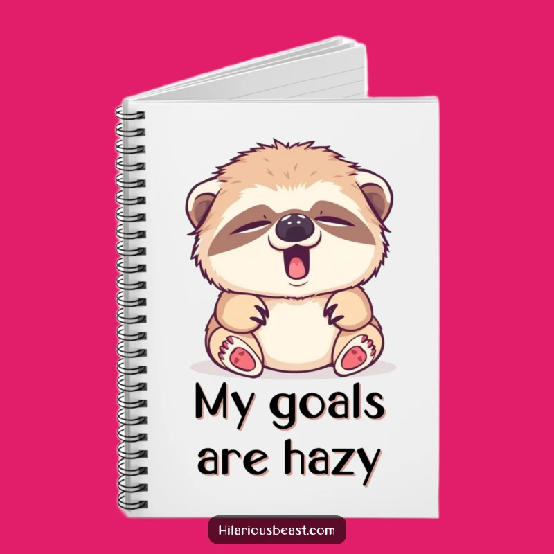 Funny Sloth Cub Notebook: Tiny Yawn Journal, Relaxed Note-Taking Gift