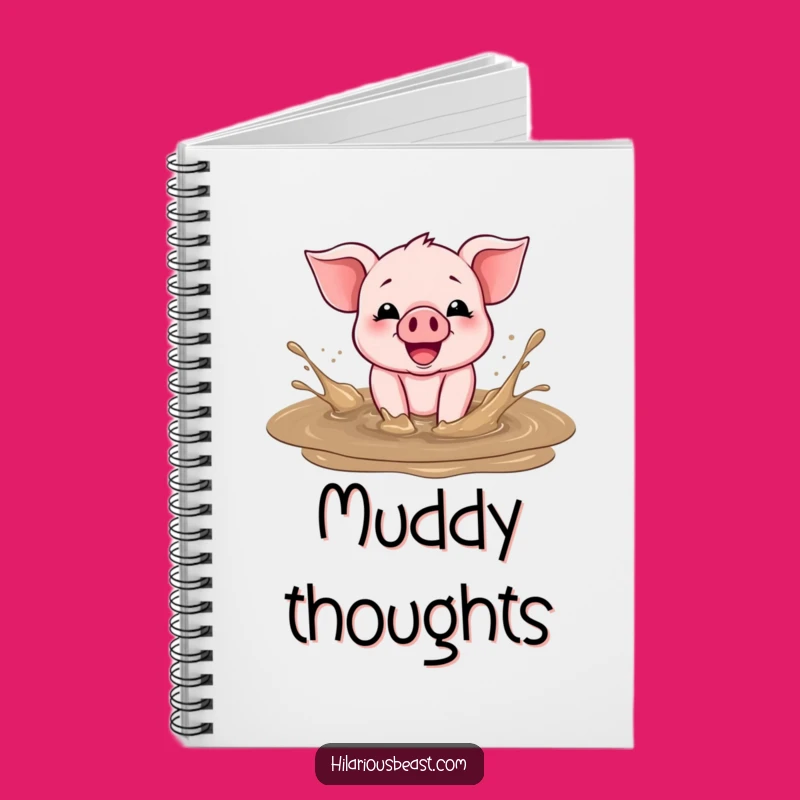 Funny Piglet Notebook: Cheerful Mud Splasher, Ideal Comedic Journal Gift