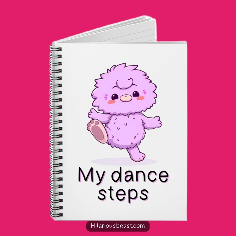 Funny Fluffy Creature Notebook - Purple Dancer, Big Feet, Journal Your Fun