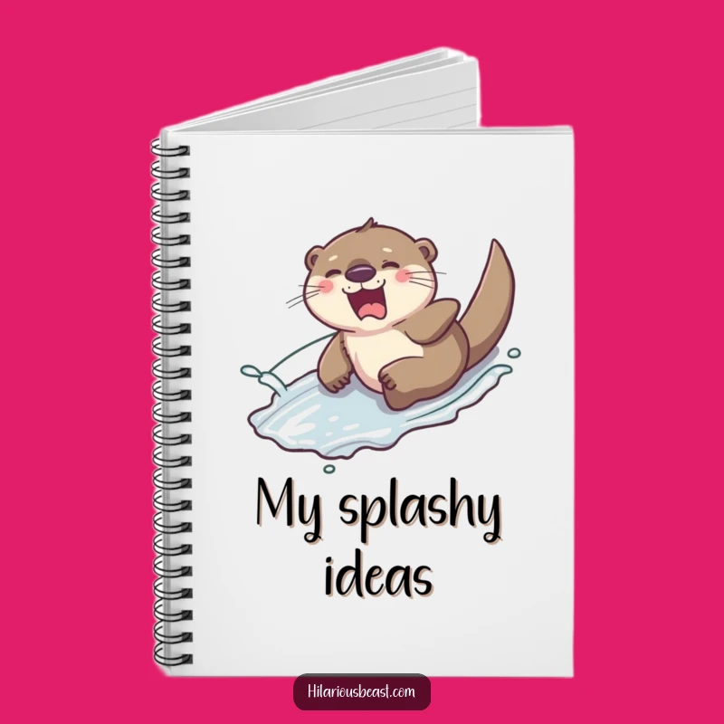 Funny Otter Laughing Notebook: Slippery Slide, Water Splash, Playful Journal Gift