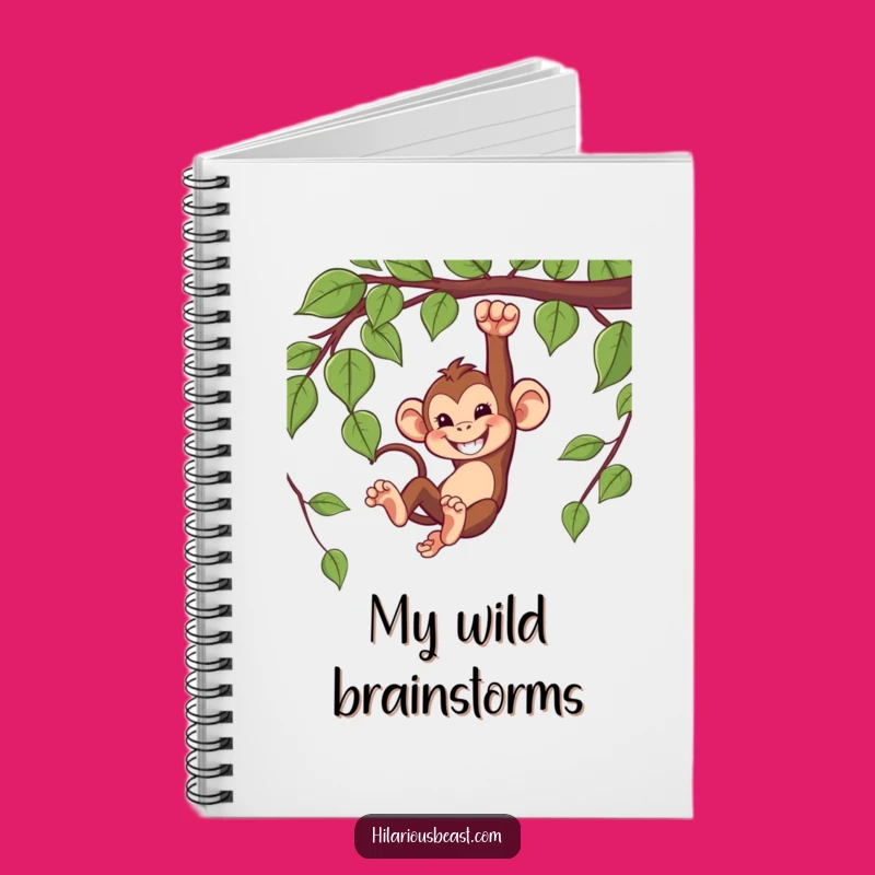 Funny Monkey Grin Notebook - Mischievous Swinger Journal