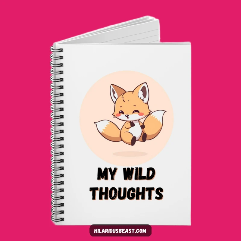 Funny Fox Cub Tail Chase Notebook - Energetic & Hilarious Journal