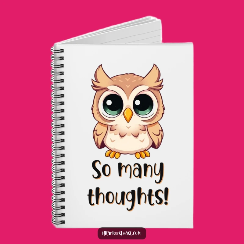 Funny Curious Owl Notebook - Enormous Eyes Surprise Journal Gift