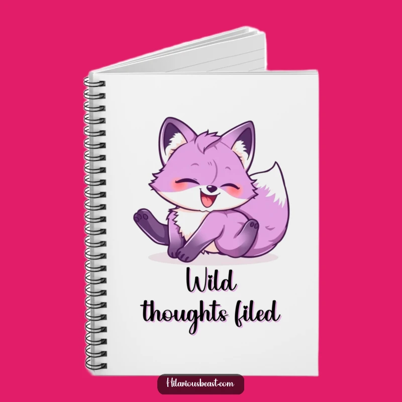 Funny Purple Fox Cub Tumbling Notebook: Hilarious Journal for Joyful Thoughts