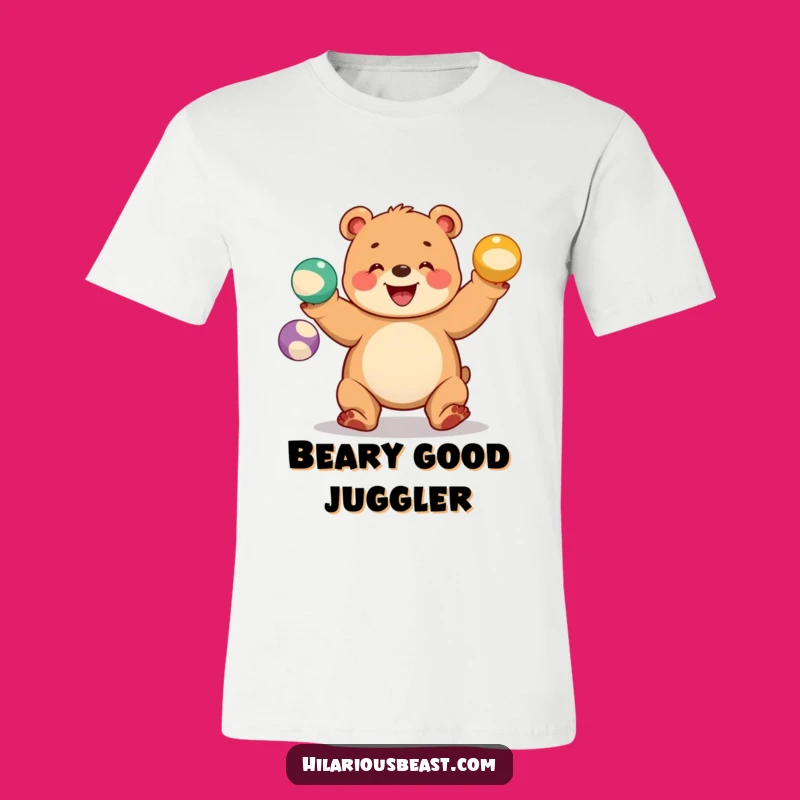 Funny Bear Cub Juggling T-Shirt - Hilarious Circus Performance Gift