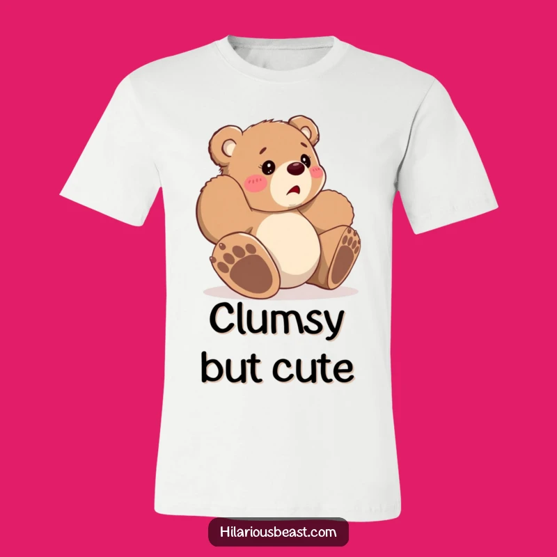 Funny Bear Cub Trip T-Shirt - Wear Your Clumsy Charm Proudly