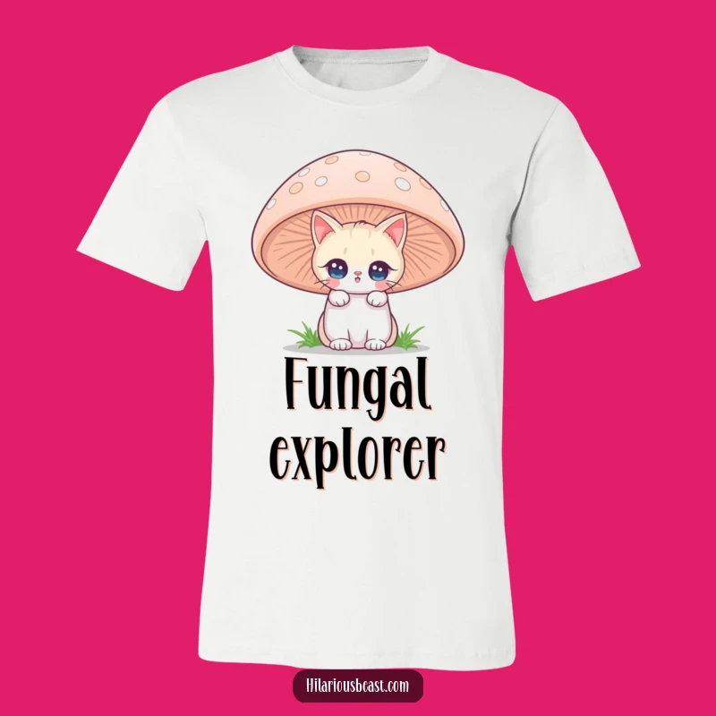 Funny Cat Mushroom T-Shirt: Whimsical Wonder for Everyday Adventures