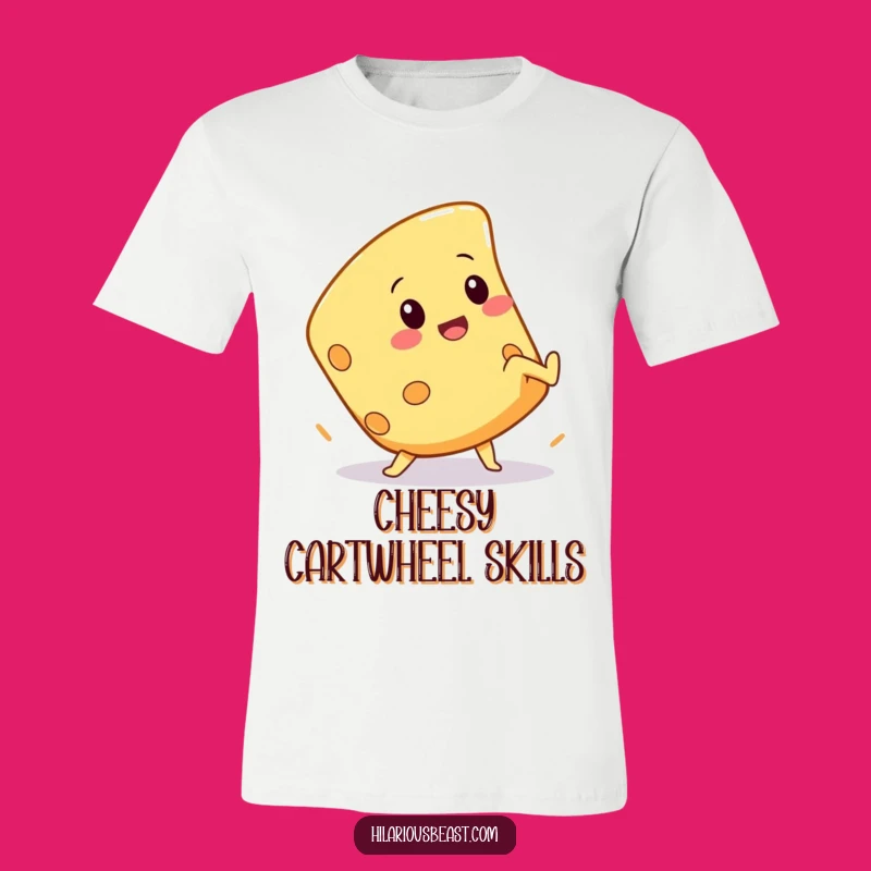 Funny Cheese Cartwheel T-Shirt: Wear Your Goofy Moves with Pride