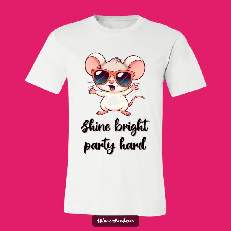 Funny Disco Mouse T-Shirt - Groovy Sunglasses Tee, Hilarious Gift Idea