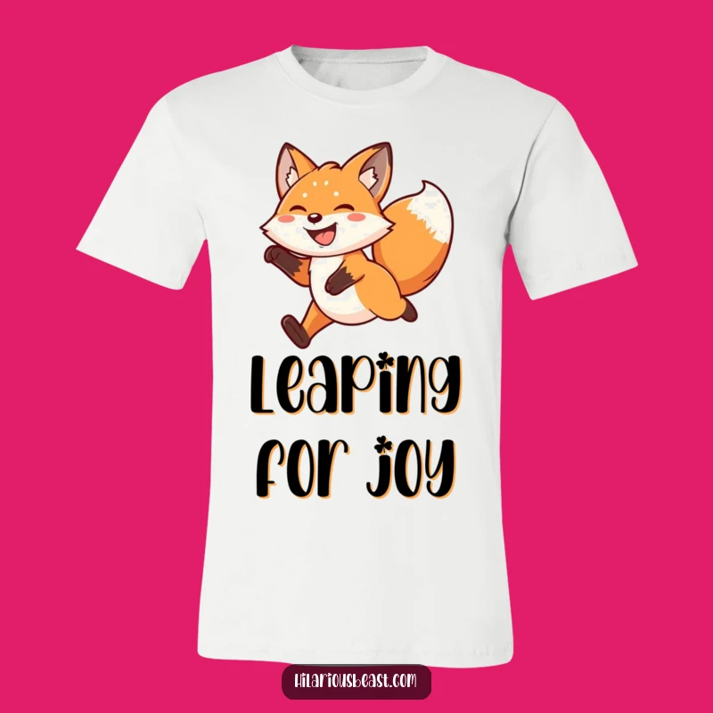 Funny Kawaii Fox Leaping T-Shirt Unleash Your Inner Playfulness