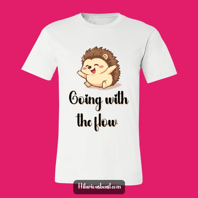 Funny Hedgehog Rolling T-Shirt Embrace Playful Chaos in Style