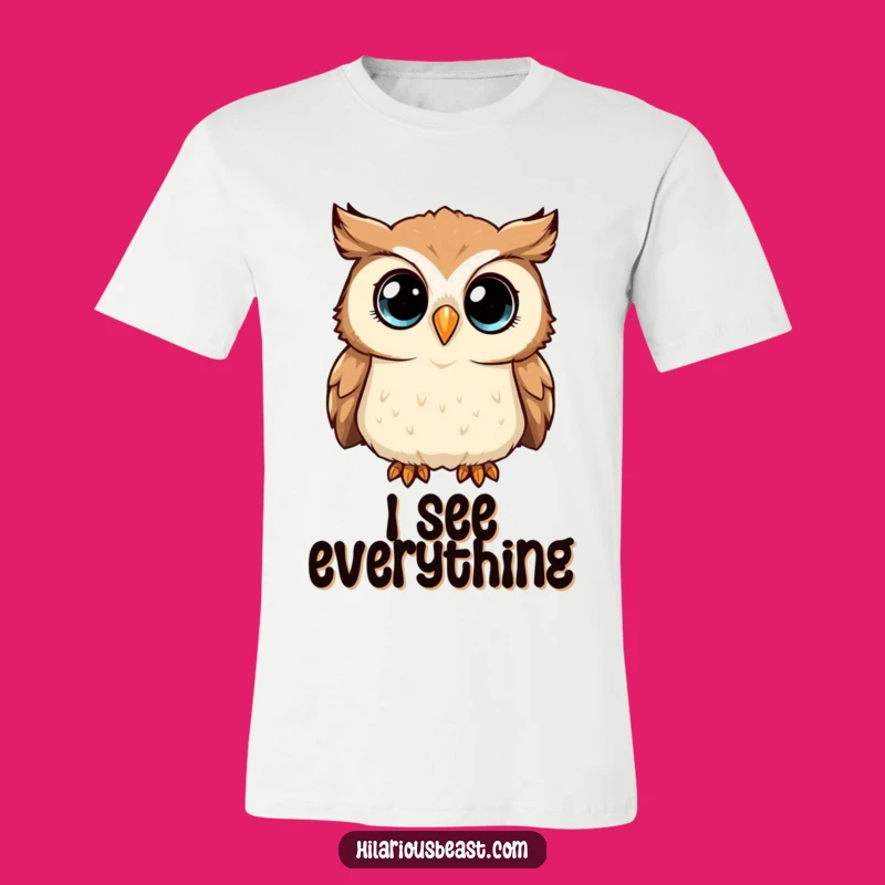 Funny Owl T-Shirt: Curious Head Tilter, Perfect Comedic Wise Gift