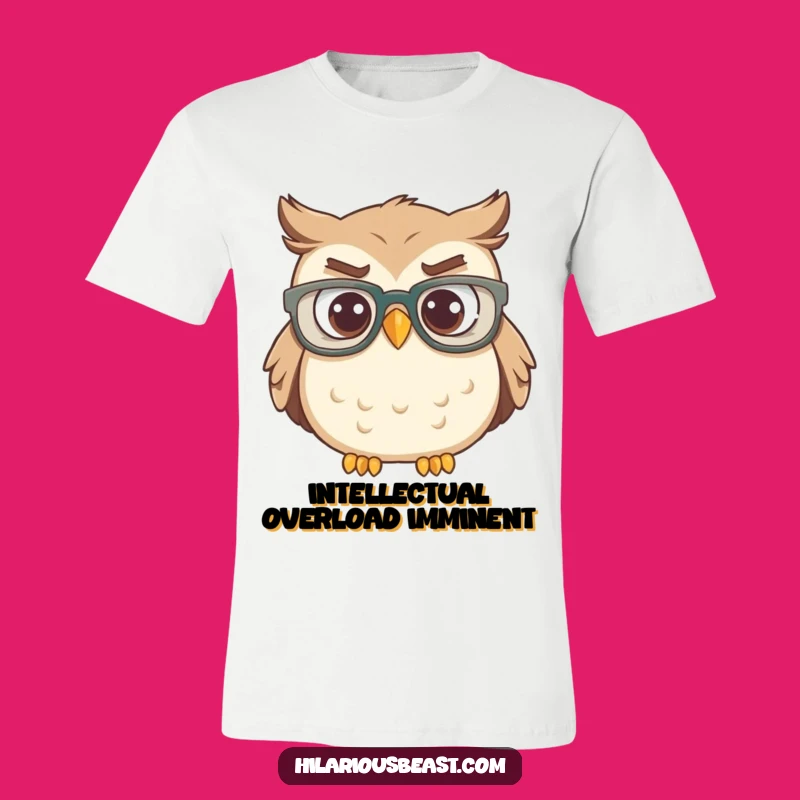 Funny Confused Owl T-Shirt - Hilarious Gift for Intellectuals & Amusing Souls