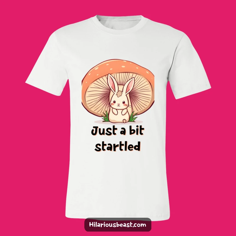 Funny Startled Rabbit T-Shirt - Hilarious Woodland Creature Tee Gift