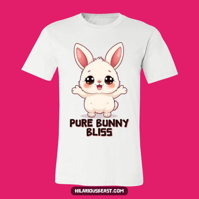 Funny Bunny T-Shirt: Joyful Bouncing Character, Adorable Tee for Happy People