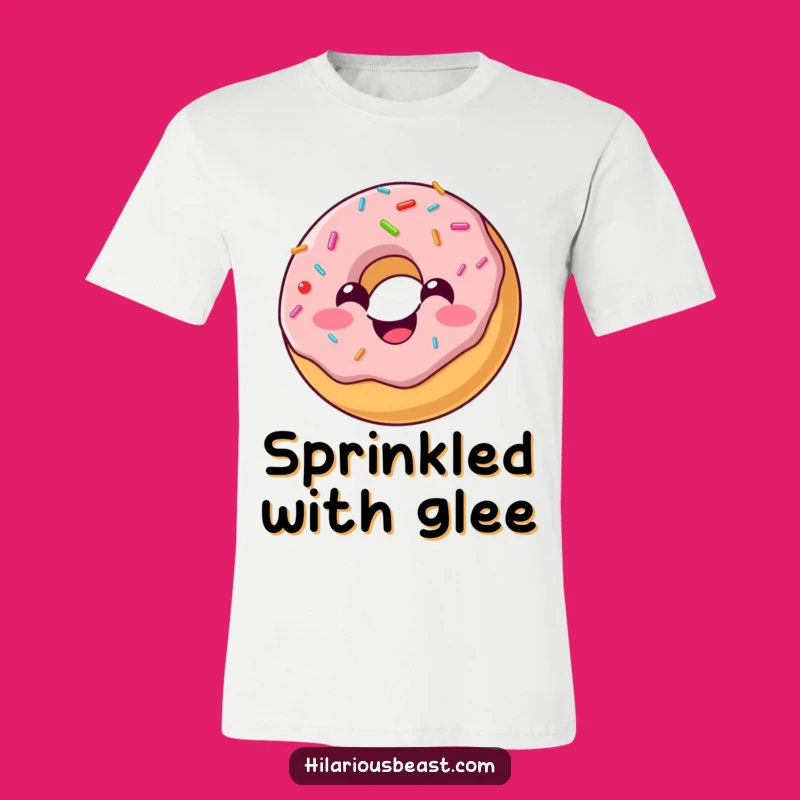 Funny Donut Bounce T-Shirt: Spread Happiness with Sprinkled Cheer