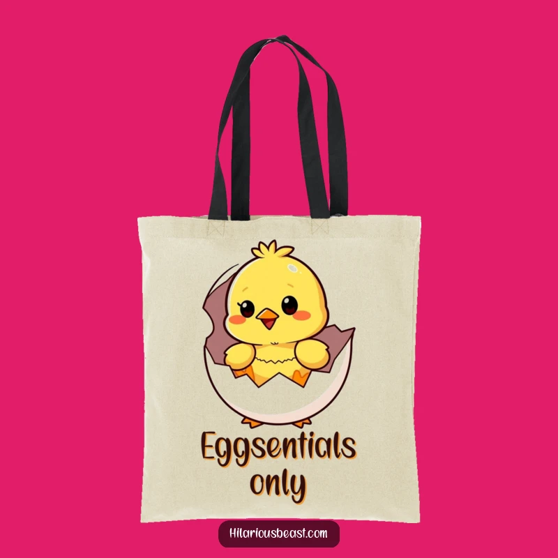 Funny Yellow Chick Hatching Tote Bag: Carry Your Happiness Hilariously