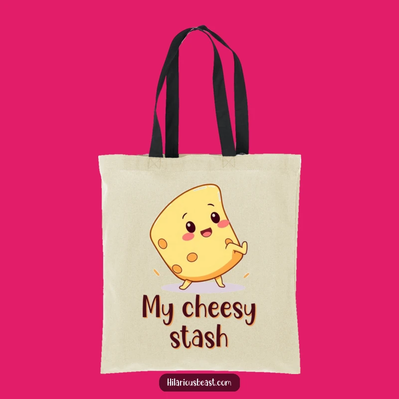 Funny Cheese Cartwheel Tote Bag: Carry Your Laughs and Snacks