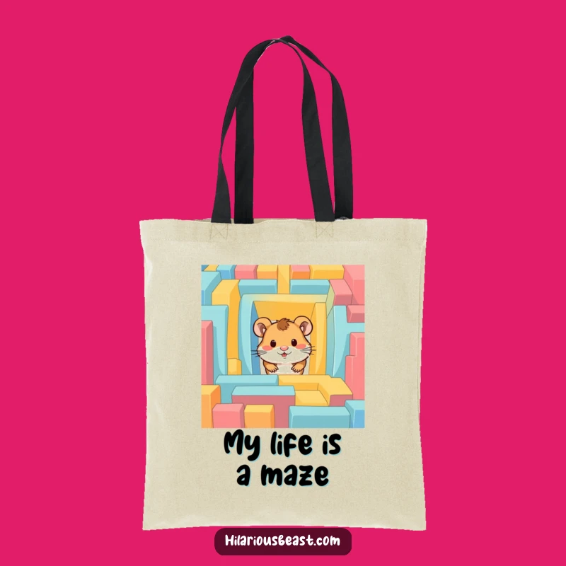 Funny Hamster Maze Tote Bag: Carry Your Discoveries with Style