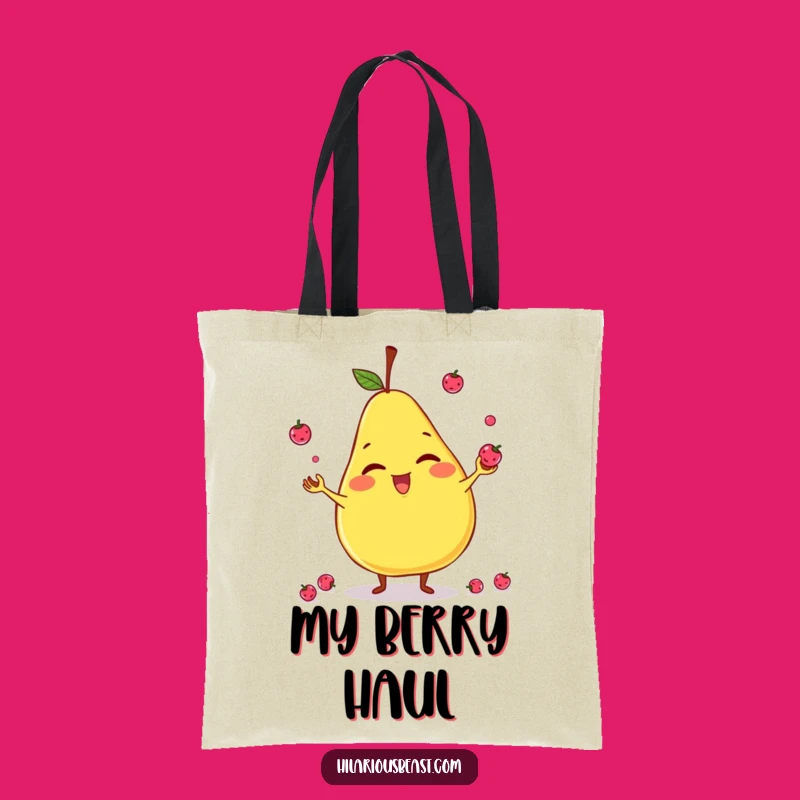 Funny Pear Juggling Tote Bag: Carry Your Goods with Fruity Flair
